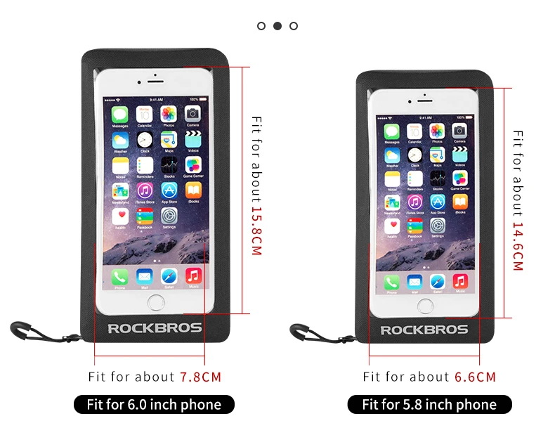 ROCKBROS велосипедная водонепроницаемая сумка для сотового телефона, чехол из ТПУ с сенсорным экраном, держатель для горного велосипеда, сумка для велосипеда, мотоцикла, чехол на руль