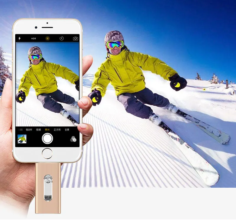 Молния OTG Flash Drive 8 GB 16 GB 32 ГБ, 64 ГБ и 128 ГБ для iOS 12+ и USB для компьютера PC для планшетных OTG флешки для iPhone U диска