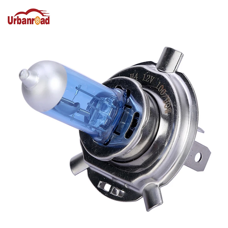 Urbanroad 1 шт. H4 12V 6000K белый 100 Вт/90 Вт Галогеновый высокий светильник дальнего и