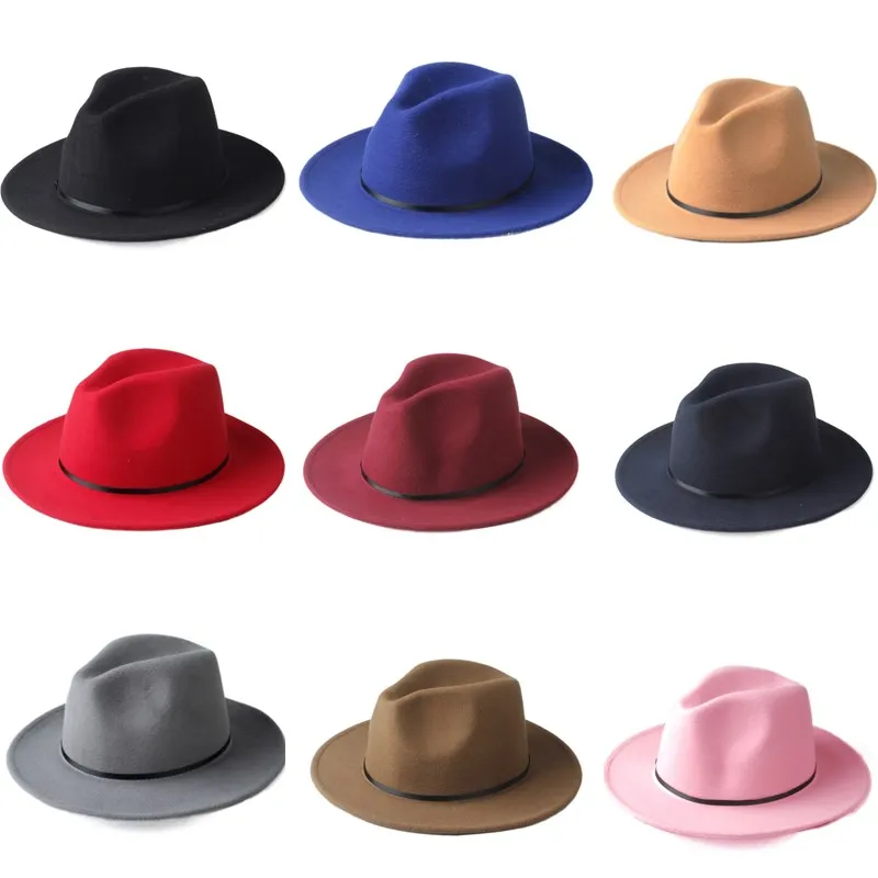 Шляпа Федора для мужчин и женщин модная церковная Панама с широкими полями топ от