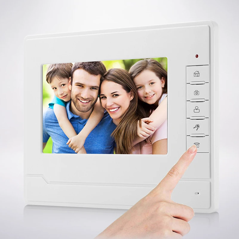 7 Inch Video Intercom Cable Home Access Control System Waterproof Rain Infrared Camera Two-Way Audio with E | Безопасность и