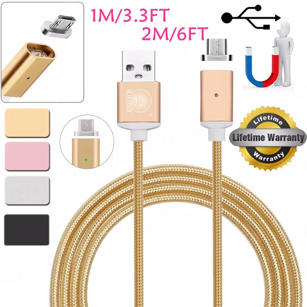 1 м 2 2.4A Быстрая зарядка Магнитный Micro USB кабель Дата синхронизации Зарядное