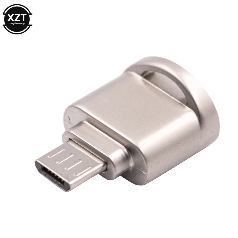 Micro USB 2 0 OTG Устройство для чтения карт памяти телефона Алюминиевый адаптер