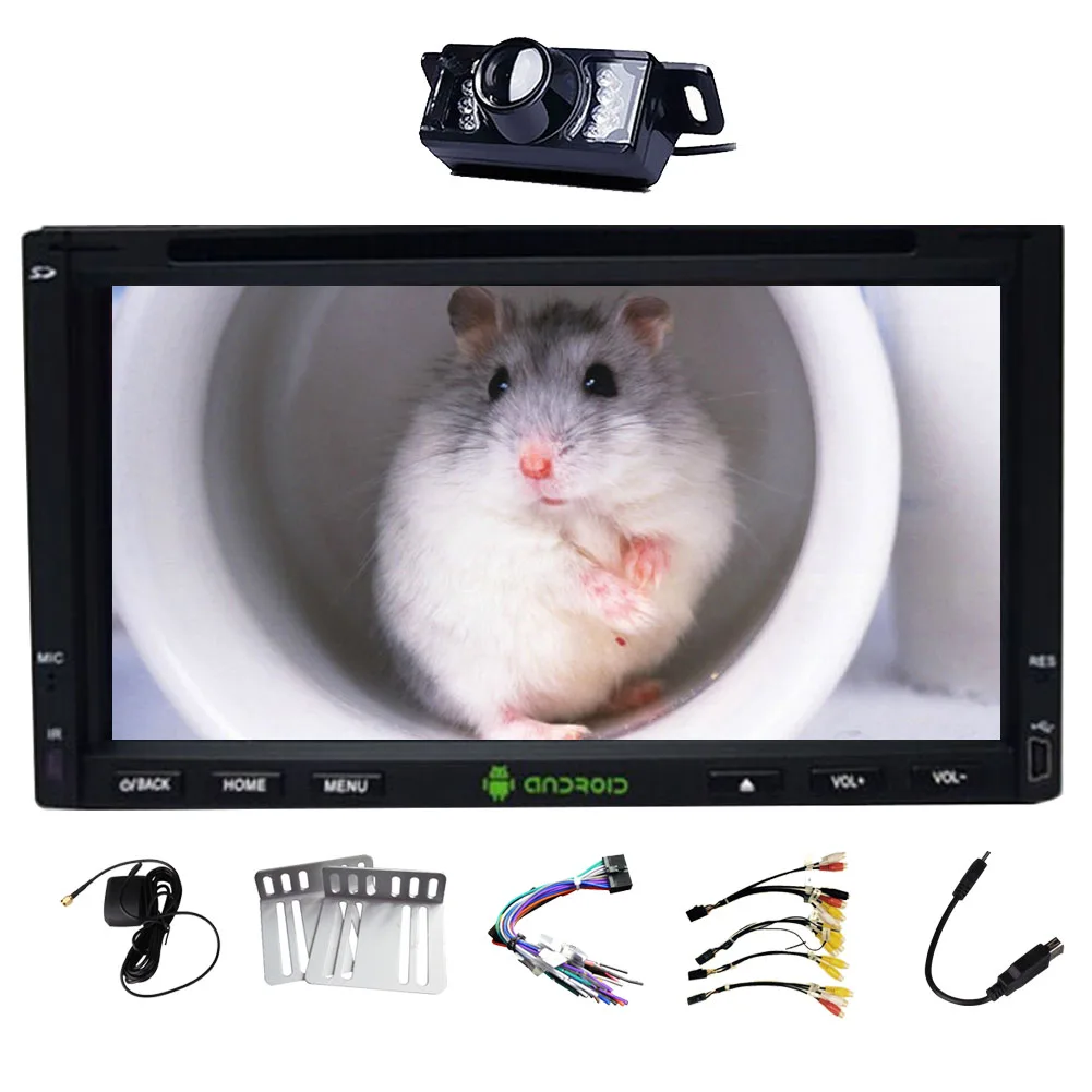 Android 4 сенсорный экран видео приложение BT стерео 7 &quotЗеркало Логотип Радио