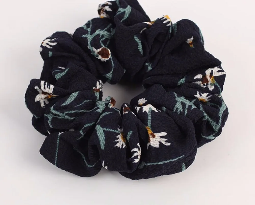 

Free shipping fashion women lovely floral printed hair bands hair scrunchies girl's cute hair tie accessories ponytail holder