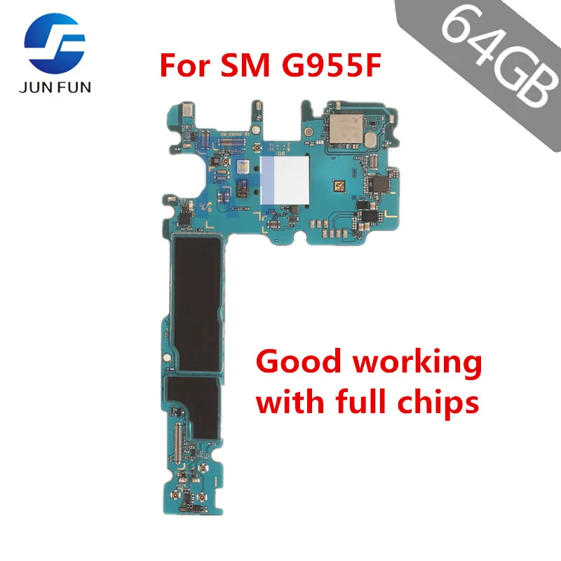 Материнская плата JUN FUN разблокированная 64 Гб ПЗУ 4 ОЗУ для Samsung Galaxy S8 G955F ОС Android