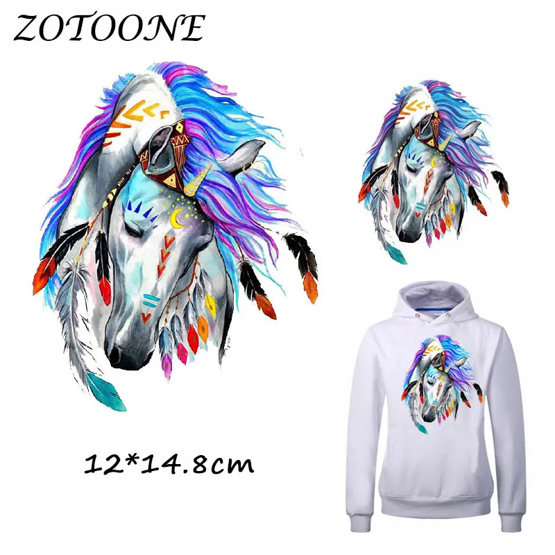Индийская модная нашивка ZOTOONE с лошадью для одежды термотрансферные Значки