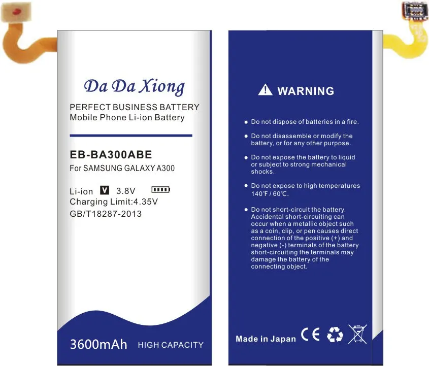 Аккумулятор Da Xiong 3600 мА/ч, EB-BA300ABE Батарея для samsung Galaxy A3 A300 A3000 A300X A300H A300F