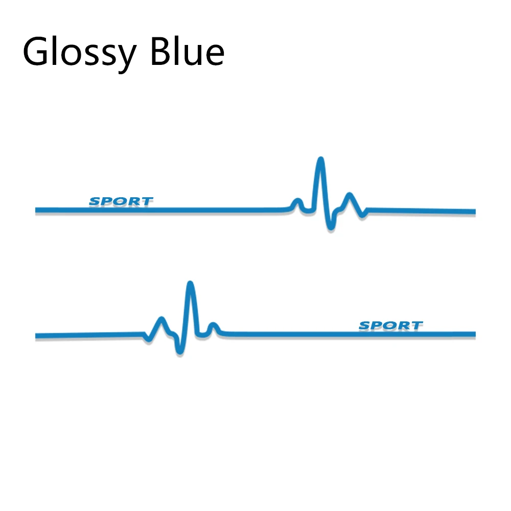 Glossy Blue 2 шт., 220 см x 34 см, автомобильная гоночная Спортивная наклейка, стильная Автомобильная наклейка с длинной боковой полосой, виниловая пленка для автомобиля, DIY наклейка, аксессуары для тюнинга автомобиля - Название цвета: Glossy Blue