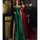 Длинные вечерние платья Verngo бордового цвета, простые элегантные строгие платья с разрезом сбоку, новинка 2021