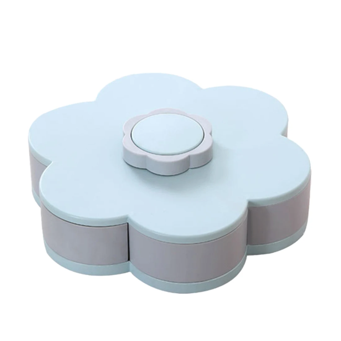 blue Шестилепестковая форма поднос для закусок вращающаяся коробка для орехов сушеные фрукты тарелка вечерние поднос контейнер с 1 верхней фруктовой тарелка-Органайзер - Цвет: blue