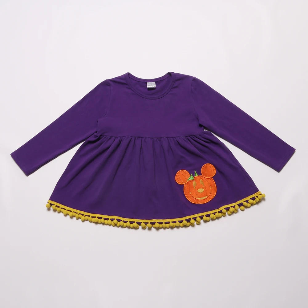 Комплекты одежды для девочек на Хеллоуин с длинными рукавами и вышивкой в виде
