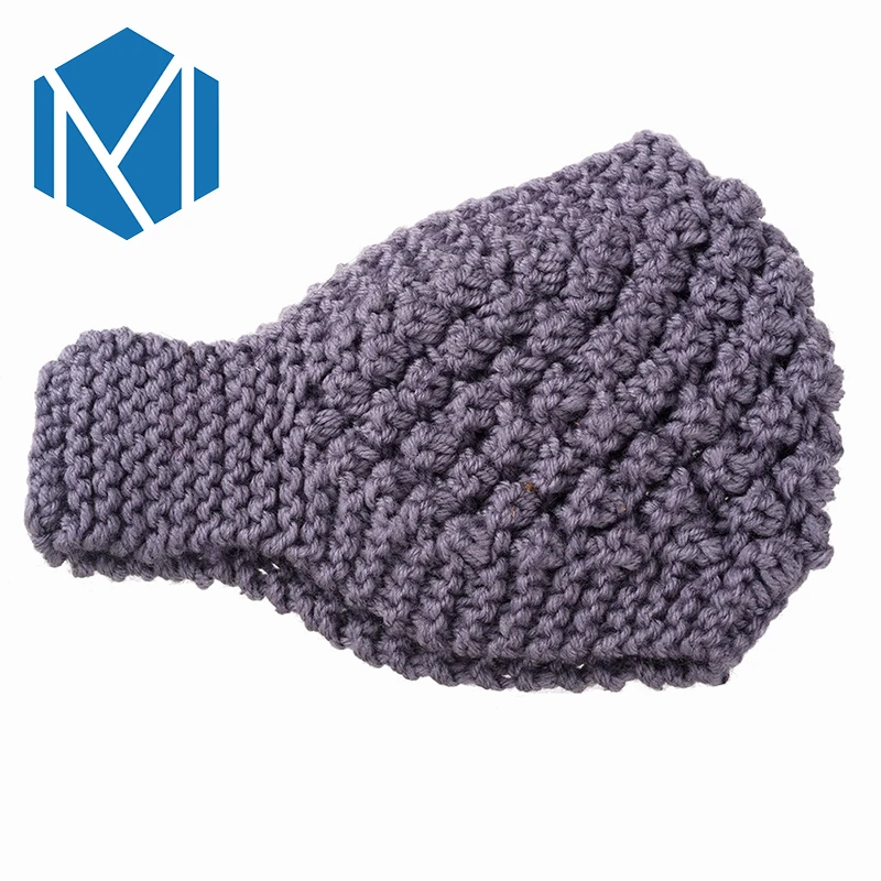 Q MISM трикотажные повязки женские теплые ручной работы крючком Эластичный Тюрбан