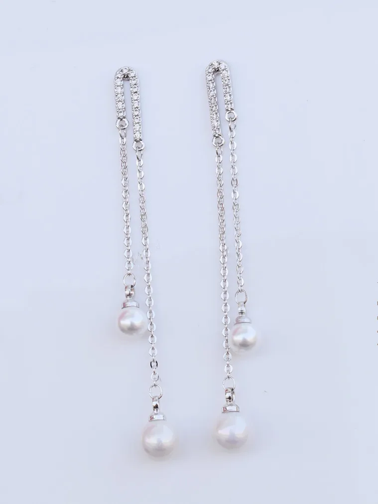 Женские длинные висячие серьги элегантные Украшенные микро блестящими