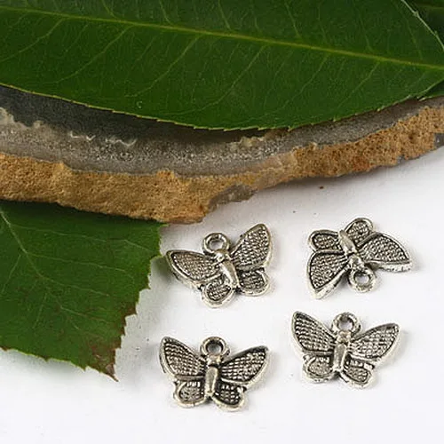 

80pcs Tibetan silver butterfly charms H2390