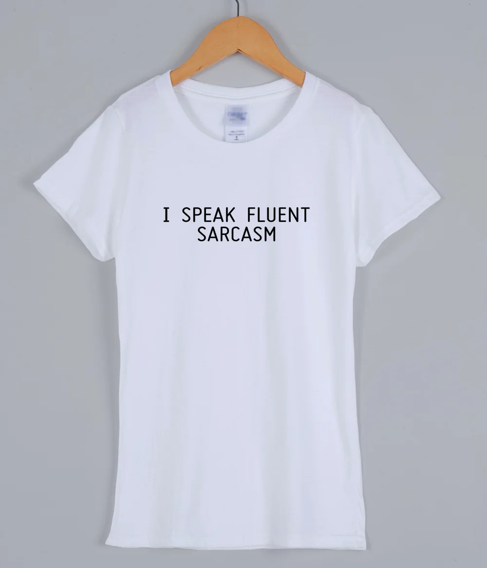 Женская футболка с надписью I SPEAK freelent SARCASM тонкая лето 2019|t-shirt for women|female t-shirtt-shirt sexy