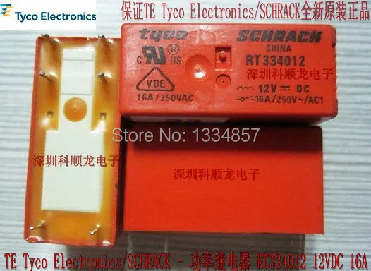 Бесплатная доставка Лот (5 шт./партия) te schrack rt334012 rt334012-12vdc 16a/250vac 6 контакты 12vdc