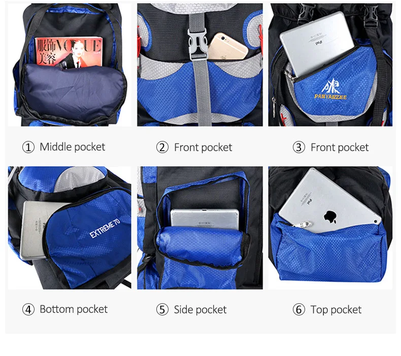 70L походный рюкзак, походные рюкзаки, походная сумка, мужской рюкзак, уличные спортивные сумки, дождевик, туристический рюкзак для путешествий, Mochila XA52A