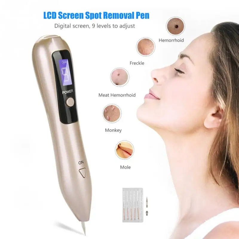 9 уровней жидкокристаллическая плазменная ручка тату моль для удаления черных