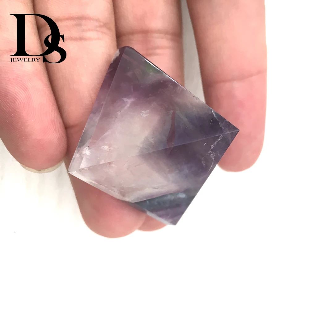 

3cm Natural Fluorite Pyramid Rainbow Fluorspar Awl Point Egypt Crystal Chlorophane Fashion Energy Healing Ornament Decoration