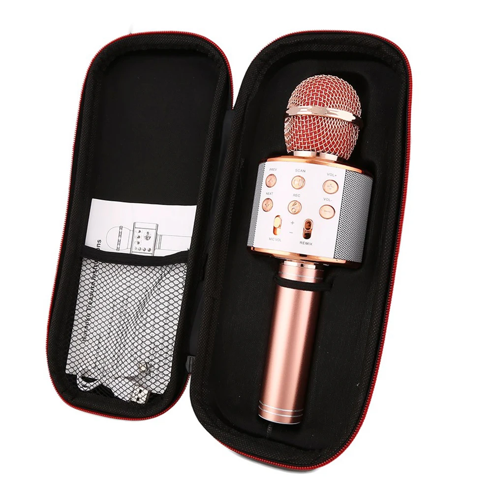 Микрофон WS858 беспроводной Bluetooth Караоке ручной микрофон USB KTV плеер динамик запись