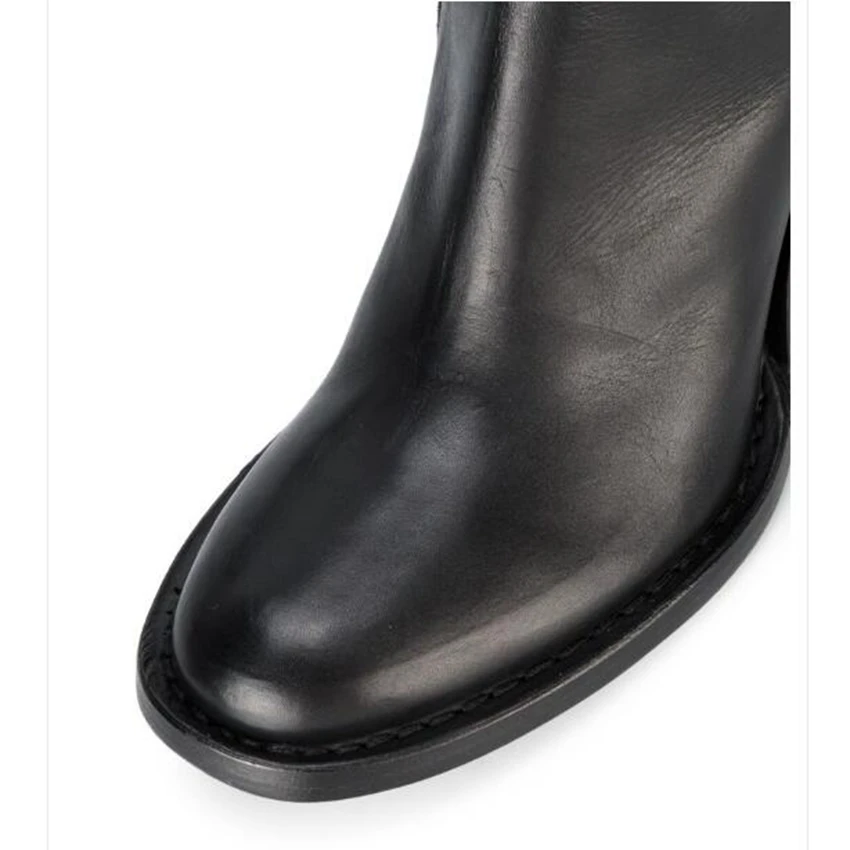 2020 New High Quality Plus Big Size 33-45 Black Fashion Zip Sexy Over The Knee Thigh Winter Females Lady Women Boot X1706 | Обувь