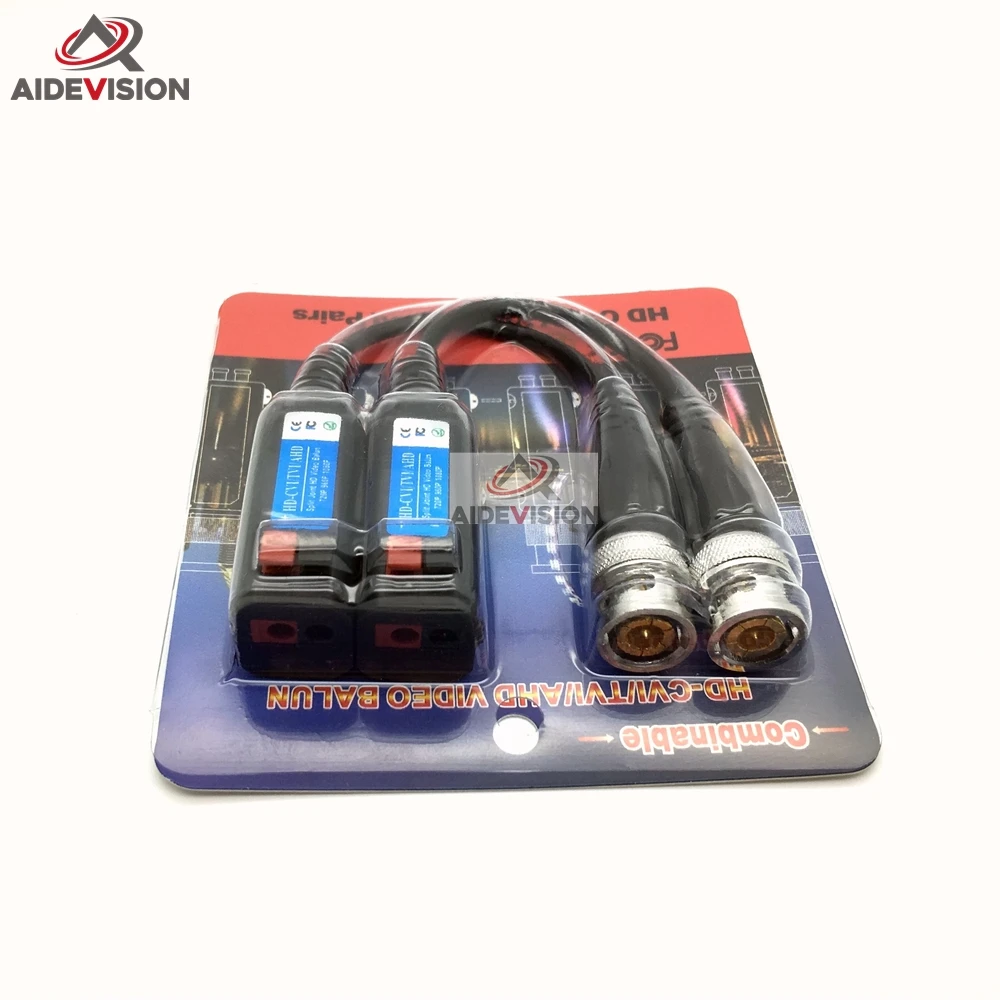 2017 Newest HD CVI/TVI/AHD Passive Transceiver CCTV Video Balun Adapter Transmitter BNC to UTP 720P 1080P | Безопасность и защита