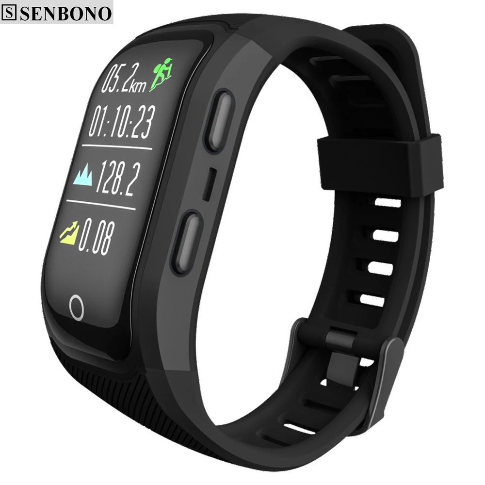 SENBONO S908S цветной экран фитнес трекер умный Браслет IP68 Водонепроницаемый gps