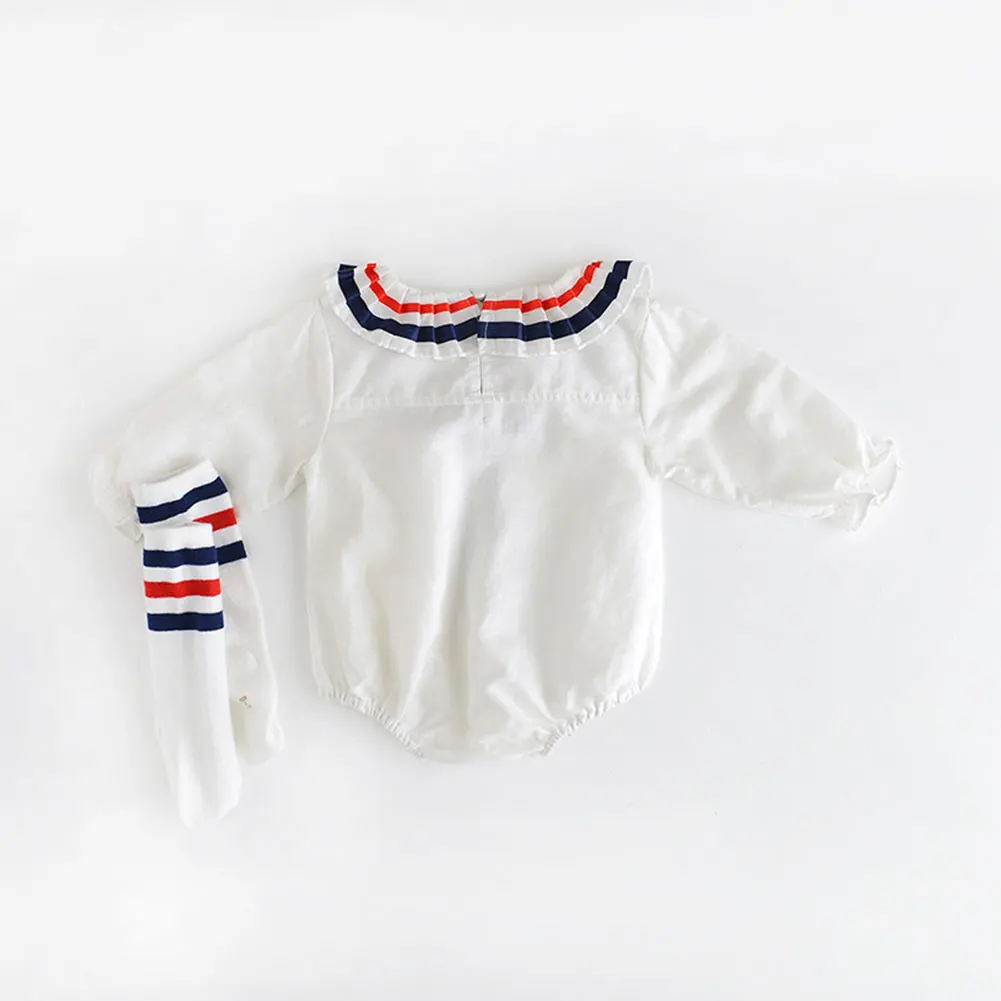 Сезон весна лето боди с длинными рукавами для младенцев короткие комбинезоны