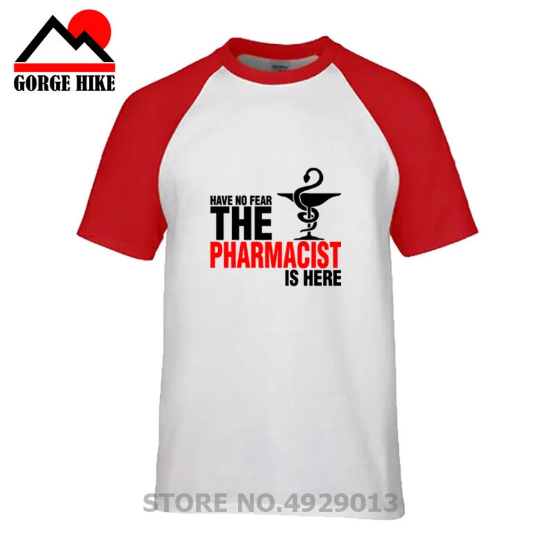 Мужская футболка с коротким рукавом и принтом фармацевтики|Мужские футболки| |