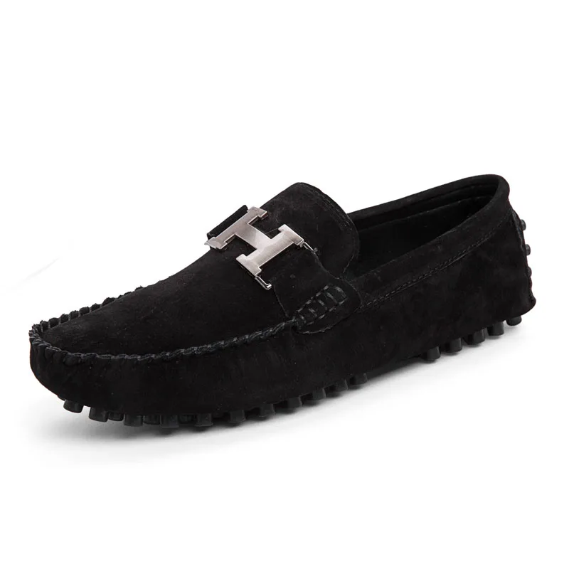 WDE-807-Black Mocassin homme/мужские лоферы; повседневная обувь; модная кожаная обувь для вождения; мужские мокасины; мужские лоферы; Цвет Черный - Цвет: WDE-807-Black