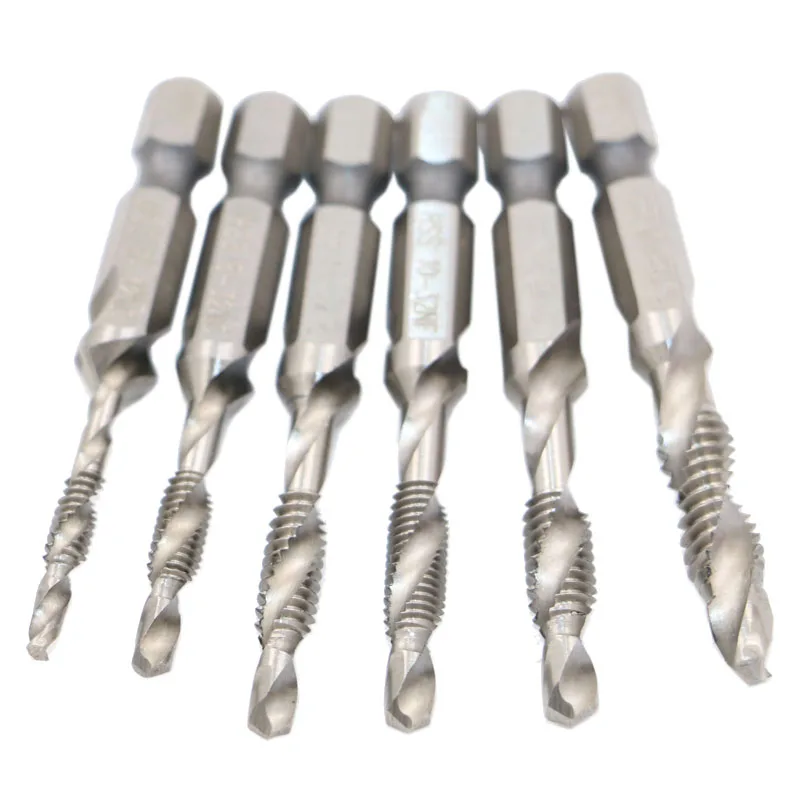Сверла с шестигранным хвостовиком 6 шт. винт из быстрорежущей стали винтовой