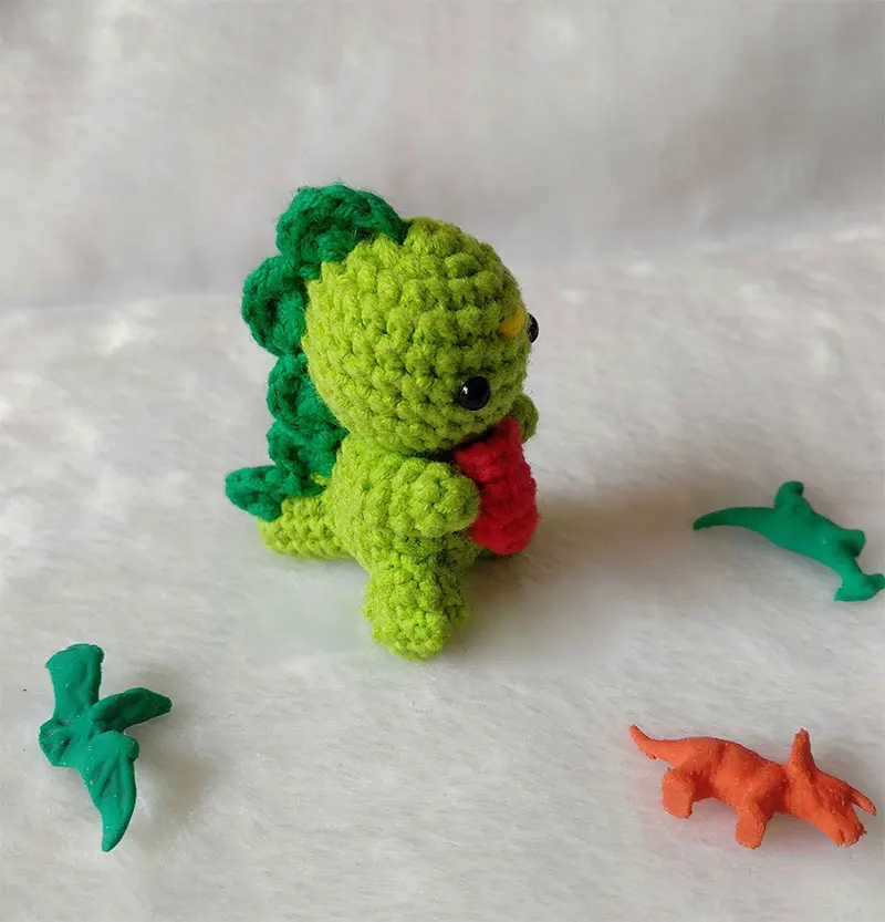 6 9 см мини маленькая Фигурка динозавра ручной работы крючком Amigurumi милая кукла