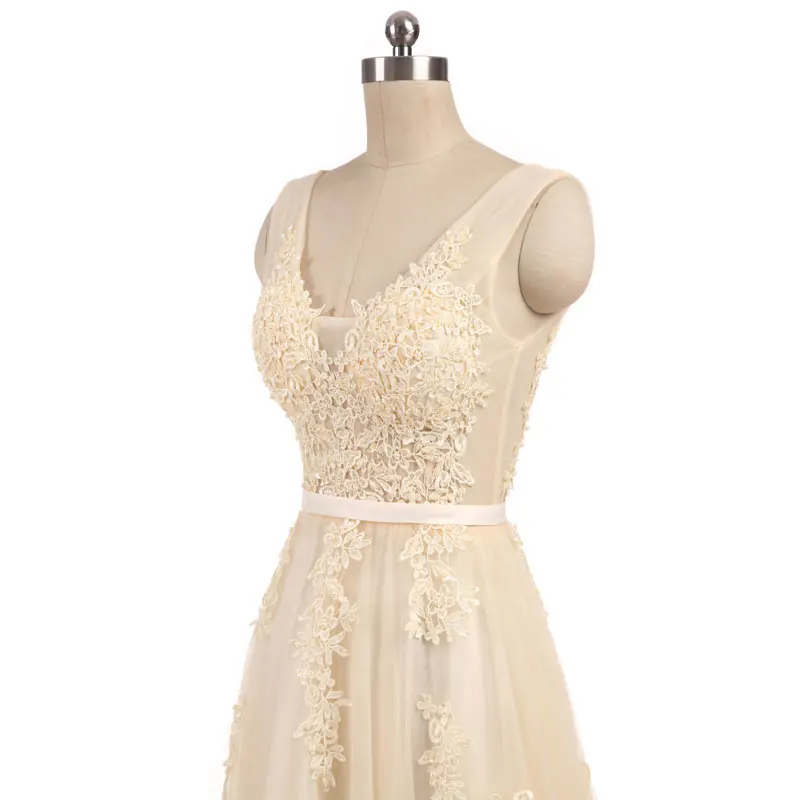 Vestido de novia para boda белое свадебное платье Festa трапециевидной формы с аппликацией на