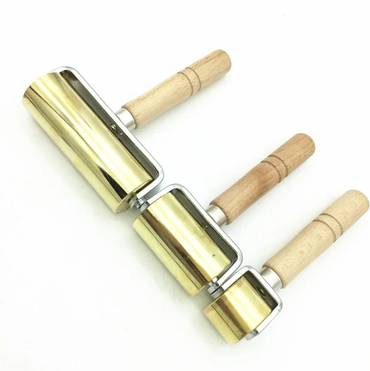 

1 pc leather Stainless Steel Flat Pressure Roller Leather Blank Holder Device Hand Push Roller Hand Push Roller Leather Tools 62