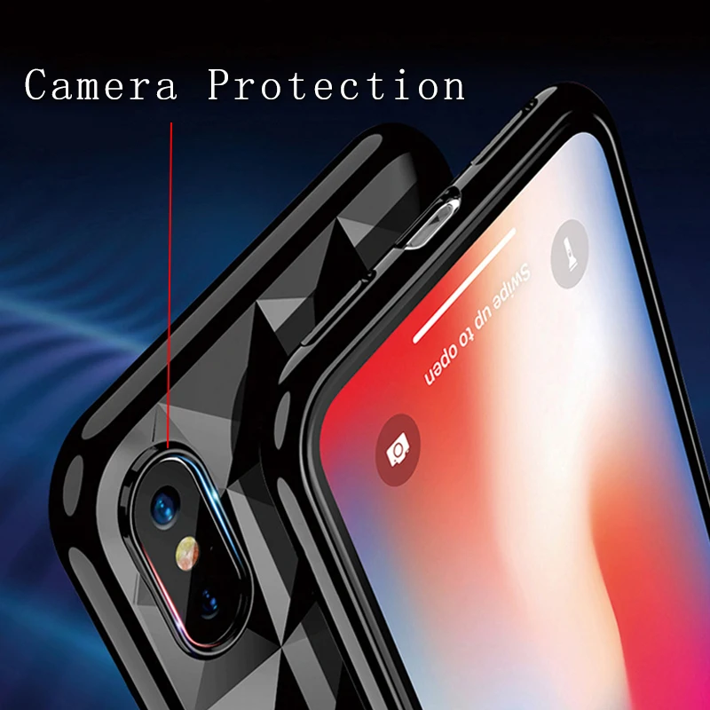Kerzzil Тонкий 3D Алмазный Узор чехол для iPhone 7 6 S Plus мягкий TPU прозрачный силиконовый