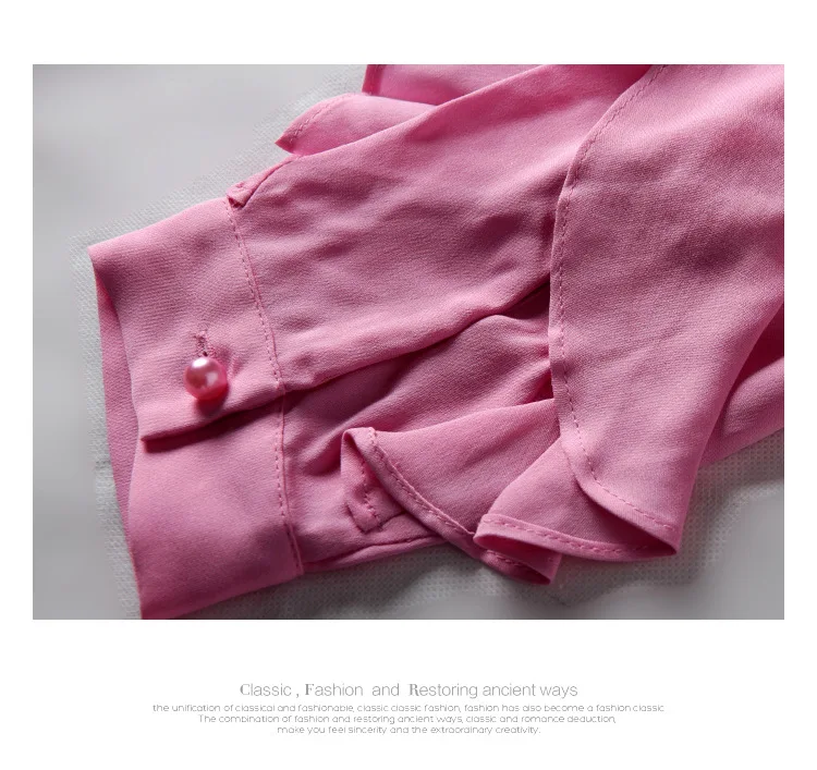 Высококачественная Новинка 2019 Весенняя модная повседневная однотонная блузка с