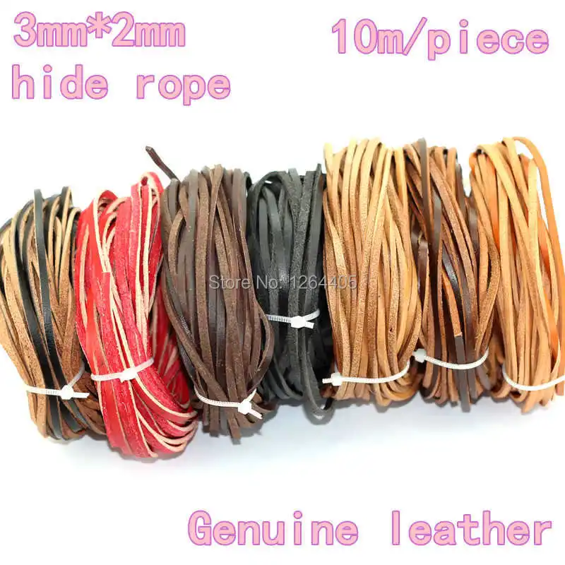 Кожа шириной 3 мм 10 фотоэлементов браслетов веревка из натуральной кожи (толщина