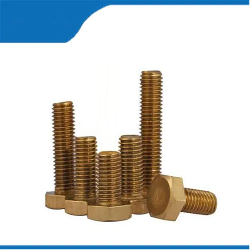 Free shipping 10pcs M4 m4*L Copper Metric Thread Screws DIN933 Brass Hexagon Bolt Hex Head Screw | Обустройство дома