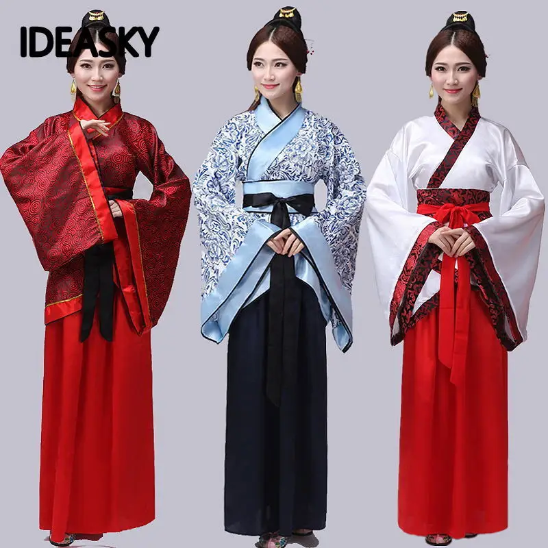 Женский китайский традиционный Древний костюм Танга Hanfu костюмы для взрослых