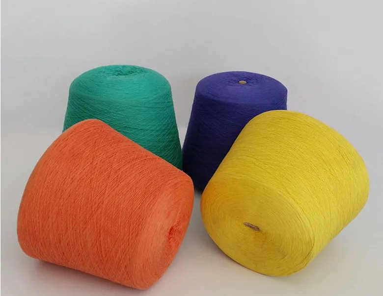 100% хлопчатобумажная пряжа для вязания или одежды нить 20s/2 цвета чесаная