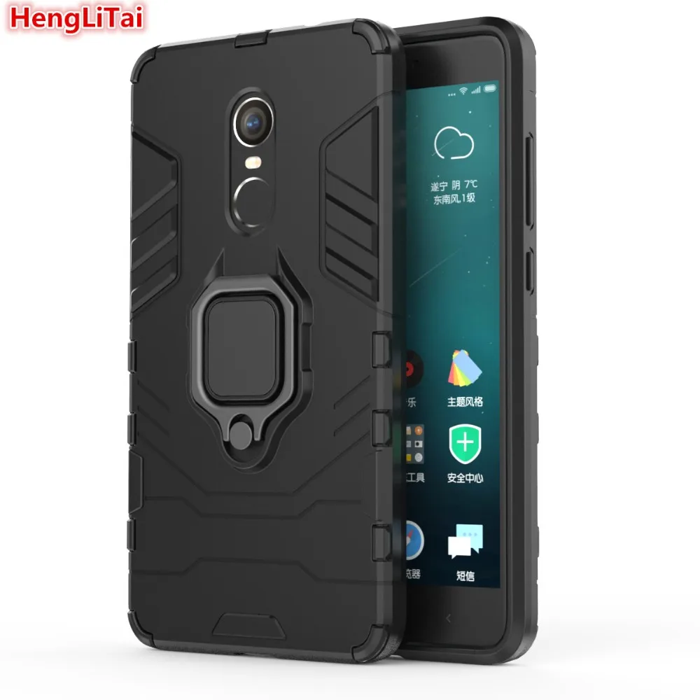 HengLiTai роскошное кольцо Броня чехол для Xiaomi Redmi Note4X с магнитной защитой от падения