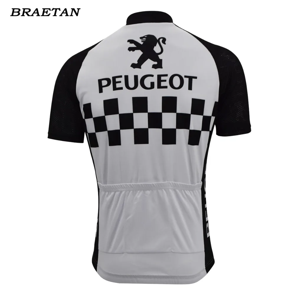 Peugeot Велосипеды Джерси комплект мужчин с коротким рукавом полиэстер Джерси и лайкра короткие 3d гель площадку ropa de ciclismo Майо дорожный мотоцикл одежда