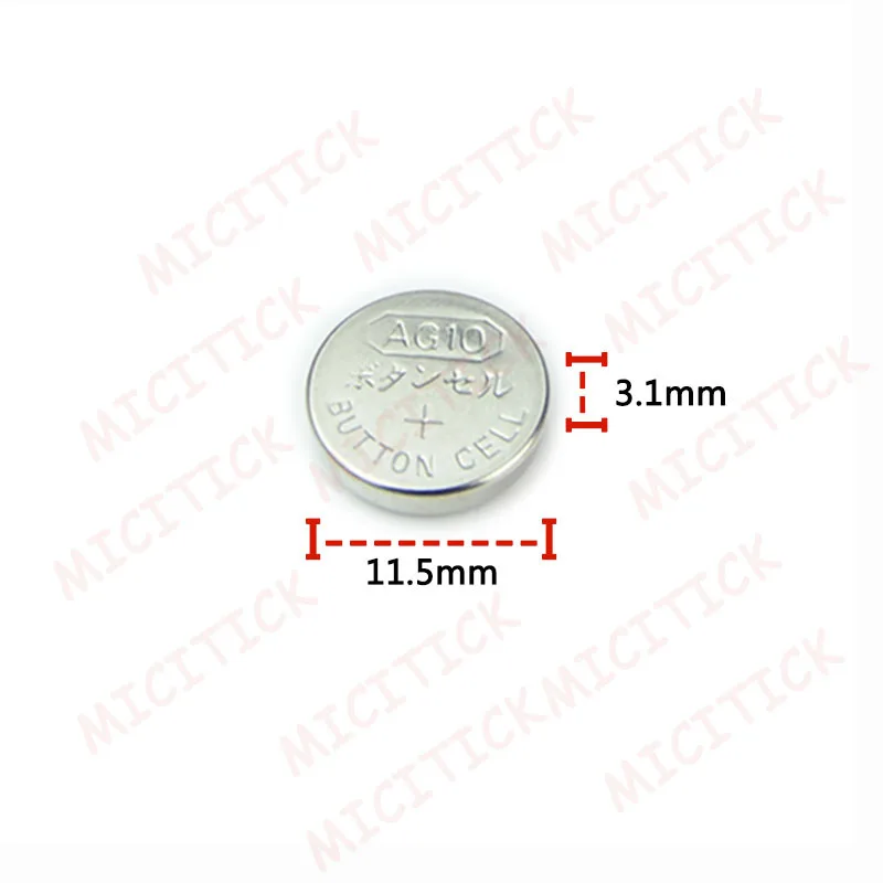 200 шт./лот AG10 LR1130 1130 SR1130 389A LR54 L1131 1 5 V кнопочный аккумулятор MP3-плееры игрушки