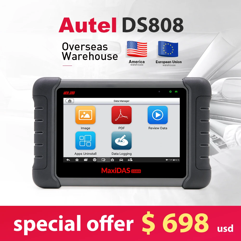Последний autel MaxiDAS DS808 OBD2 сканер такой же, как MS906 лучше, чем autel DS708 ECU Авто диагностический инструмент обновление онлайн