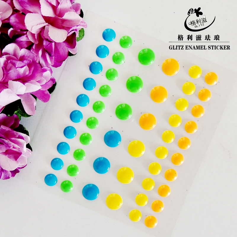 

Sugar Sprinkles Self-adhesive Enamel Dots Resin Sticker for Scrapbooking/ DIY Crafts/ Card Making Decoration