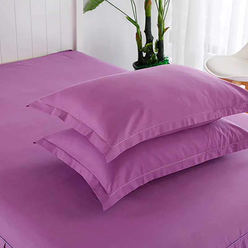 100% хлопок белый чехол для подушки 2 шт. прямоугольный сна однотонный 48*74 см