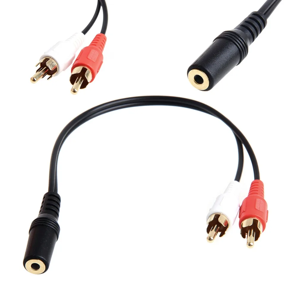 3 5 мм стерео гнездо на 2 штекера RCA аудио Y Spliter Кабель преобразования|3.5mm stereo female