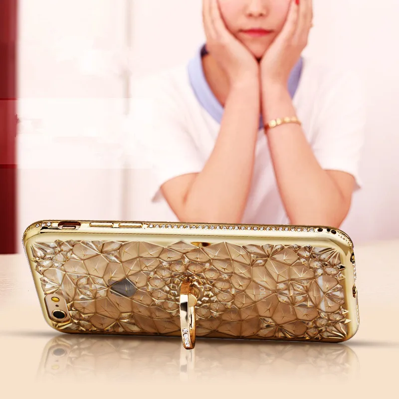 Роскошные 3D Хрустальные Алмазные цветы блестящие чехлы для телефонов iPhone 7 8 Plus