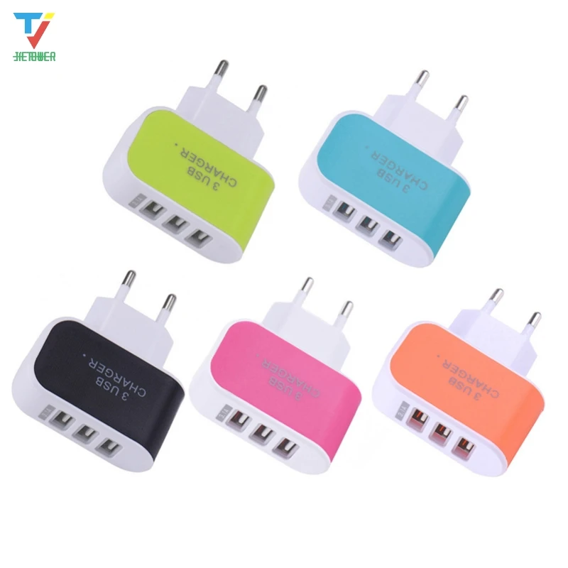 100 шт/партия, Трехместный 3USB порта, 3,1 а USB AC EU/US, настенное зарядное устройство, домашняя вилка для samsung для iphone 7 6 5,, дешево
